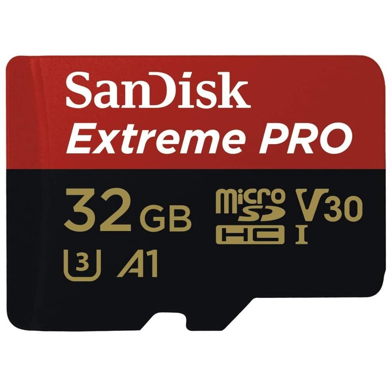 Sandisk Extreme Pro Micro SD Card 32GB UHS-I SDHC Class 10, 100mb/s and 667x Read and Write Speed, A1 with Adapter | Model – SDSQXCG-032G-GN6MA