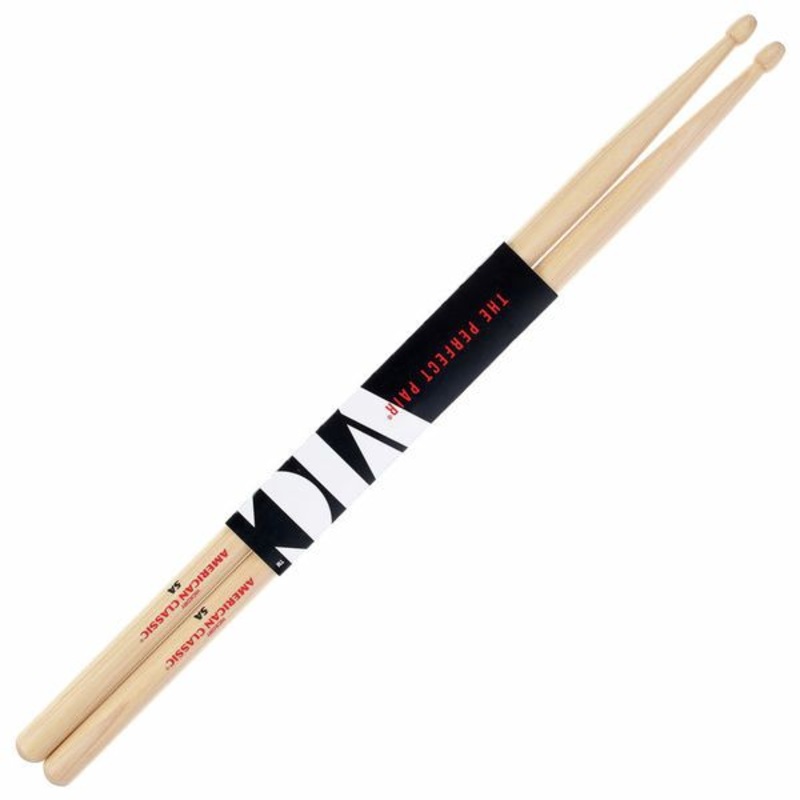 Vic Firth American Classic 5A Hickory Wood Drumsticks (Pair) Drum Sticks for Drums and Percussion (Multiple Styles Available)