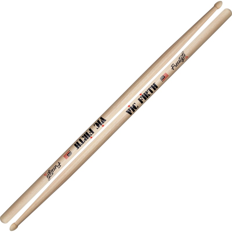 Vic Firth American Concept Freestyle 7A Hickory Wood Hybrid Tip Drumsticks (Pair) Drum Sticks for Drums and Percussion