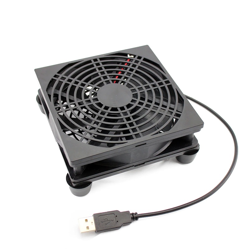 Argox 5V External Dual Router Cooling Fan 1500-3000rpm Low-Noise Base Ventilation Cooler for PC, Modem, Repeater, Extender, TV Box