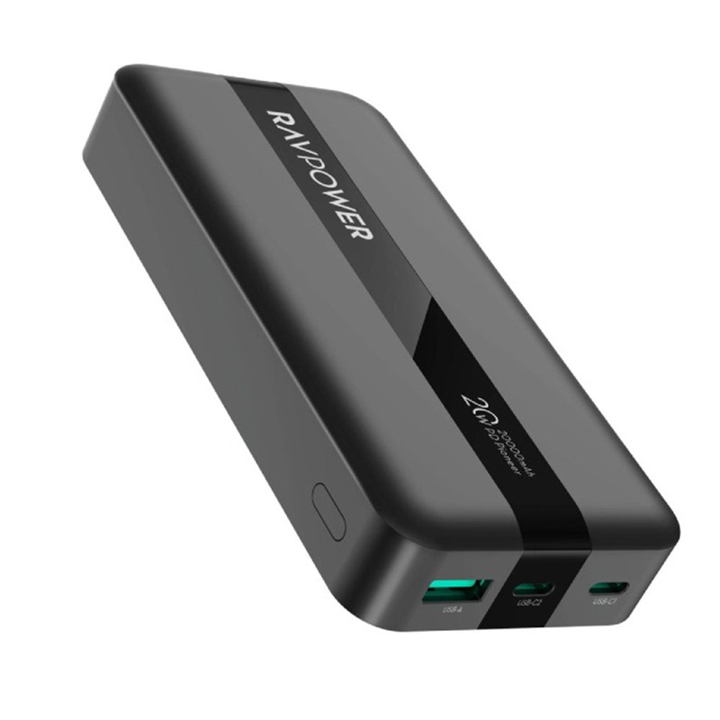 [CLEARANCE] RAVPower PD Pioneer 20W 10000mAh 3-Port (Dual USB 3.0, USB Type-C) Powerbank with i-Smart Technology | RP-PB1204