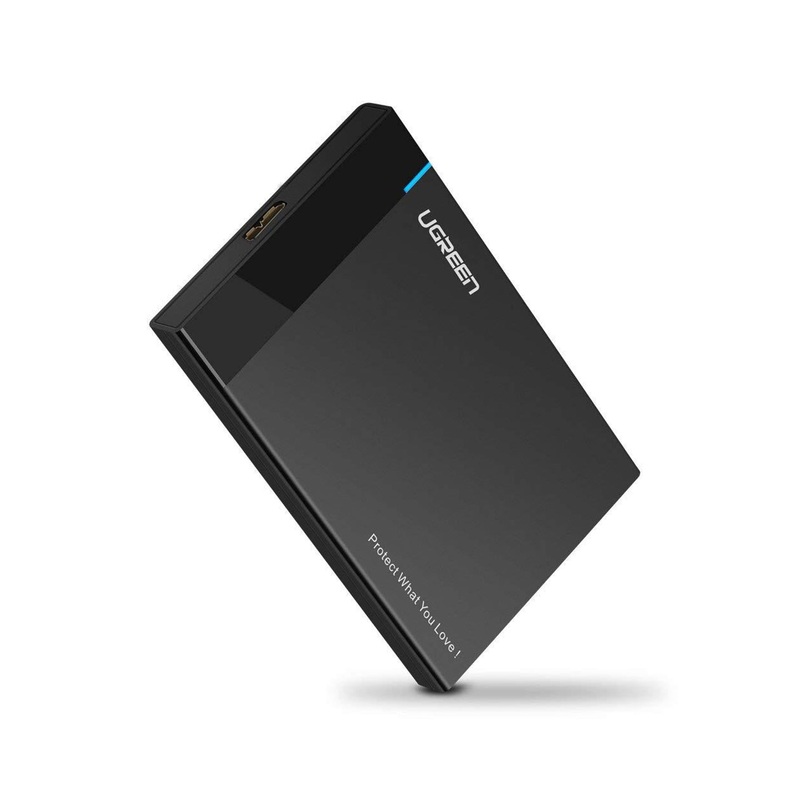 [CLEARANCE] UGREEN External Hard Drive Enclosure 2.5 with Micro-B to USB-A 3.0 Cable, 5Gbps Transfer Speed and Maximum Capacity of 6TB Compatible with Windows and Mac | 30848