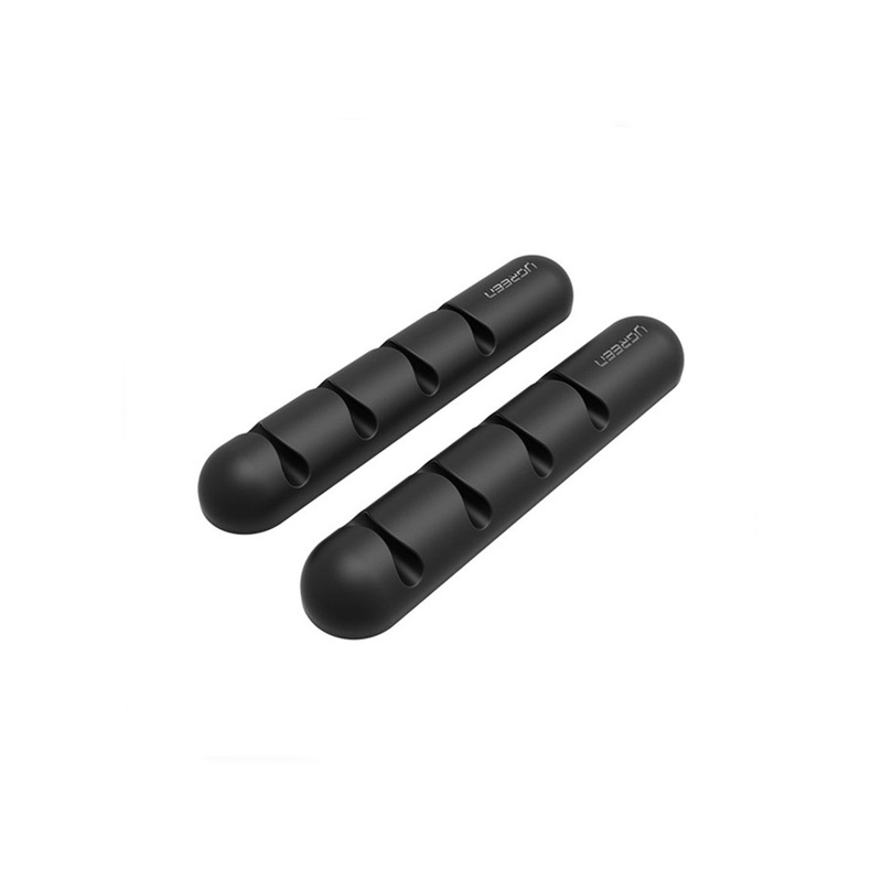 [CLEARANCE] UGREEN Four Clips Desktop Cable Organizer with Back-Adhesive for USB Cables, Power Cords, Smartphone Charging Cables, Audio Cables (2-Pieces) | 30762