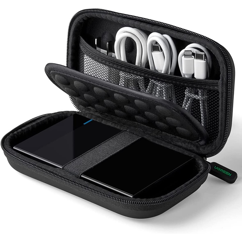 [CLEARANCE] UGREEN Hard Drive Carrying Case with Water Resistant Shockproof Casing and Built In Cable and Accessory Compartment 2.5 Inch External HDD | 50274