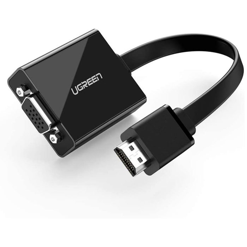 [CLEARANCE] UGREEN HDMI Male to VGA female Converter with Audio and Power Supply Port 1080P 60Hz for Laptop, PC, Monitor, Projector (0.25M)