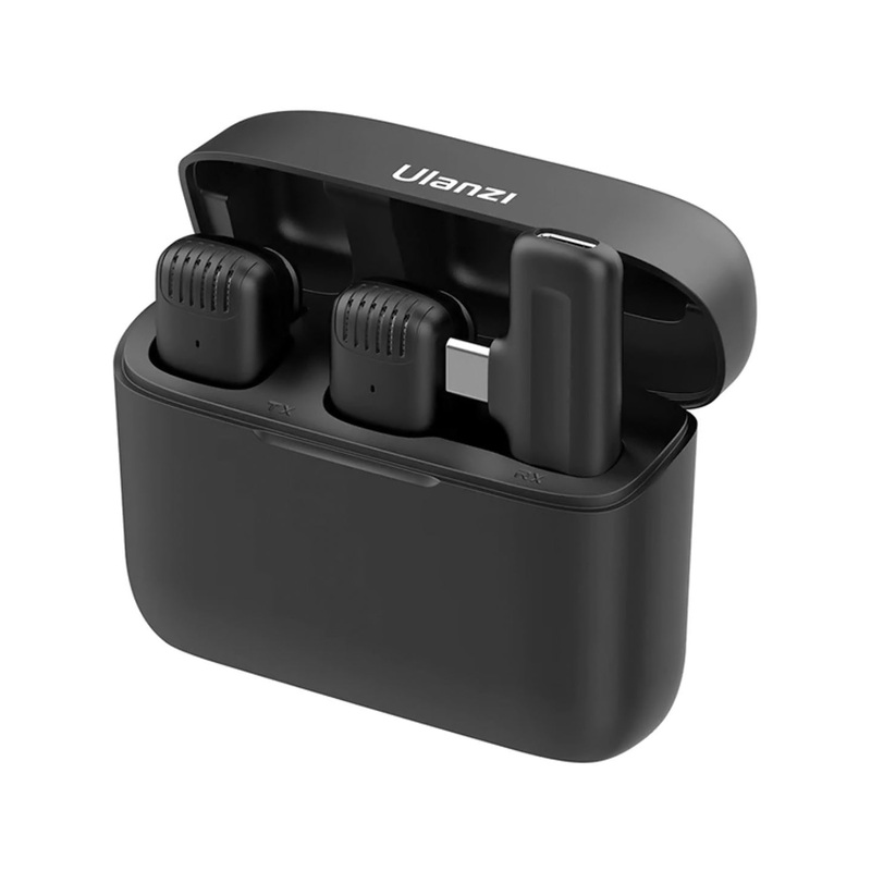 [CLEARANCE] Ulanzi J12 Wireless Lavalier Microphone Omnidirectional Mic with Clips, 6 Hour Battery Life, Level 3 Noise Reduction (Lightning)