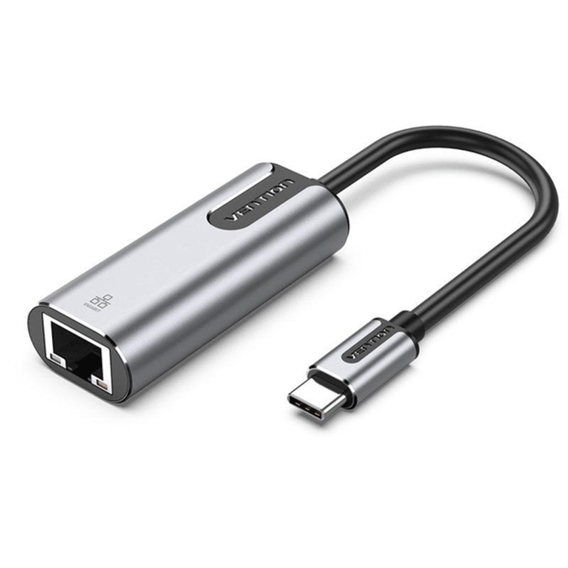 [CLEARANCE] Vention USB Type-C 3.1 Male to RJ45 Female 0.15-Meter 1000Mbps Gigabit Ethernet Adapter for Laptops, Gaming Consoles, TV Box | CFNHB