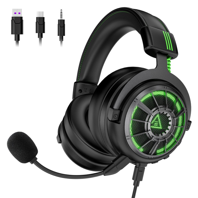 EKSA Star Engine E5000 PRO Multi-Compatible Wired Gaming Headset with Microphone, 7.1 Surround and Stereo Sound and AI-Powered ENC Chipset