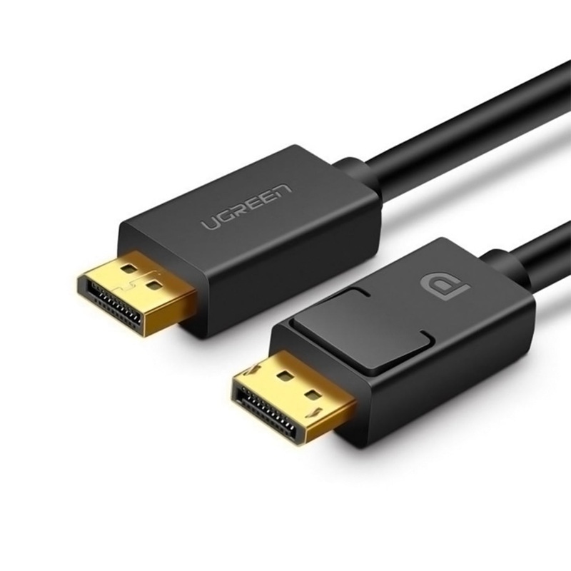 UGREEN 3D 4K 60Hz UHD DisplayPort Male to Male Gold-Plated Cable for Audio Video Sync and Stable Transmission with Press Click Connector (1M) | 10244