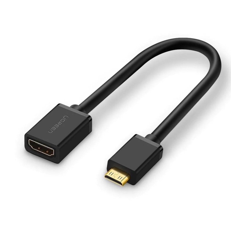 UGREEN HD 1080P 4K Mini HDMI Male to HDMI Female Cable Connector Converter with Audio-Video Sync | 20137
