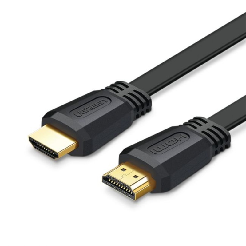 UGREEN HDMI 2.0 Male to Male Flat Cable 4Kx2k > 4K 18Gbps Gold-Plated for Desktop, Laptop, Monitor, TV, Projector (2M) | 70159