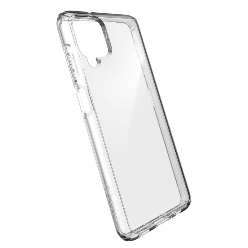 [CLEARANCE] Clear Transparent Smartphone Case for Samsung Galaxy A12 with Raised Bezel & Antimicrobial Screen Protection, and Military Grade Shock Proof Technology