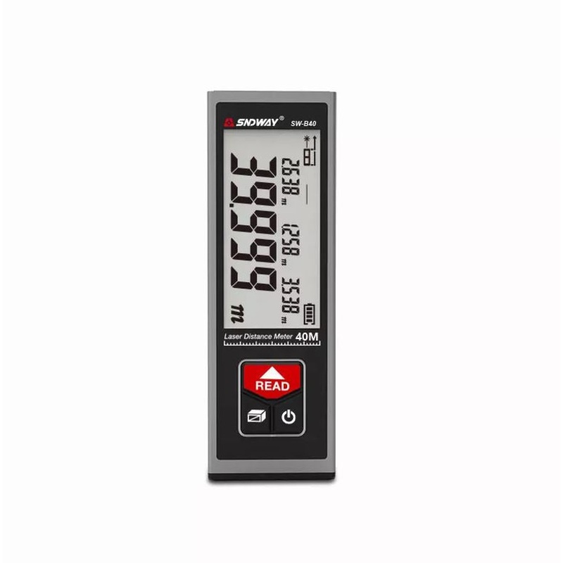 [CLEARANCE] Sndway SW-B40 Handheld Digital Mini Laser Distance Rangefinder 40M Horizontal Screen 850mAh Type-C with STM32 Chip Pocket Size