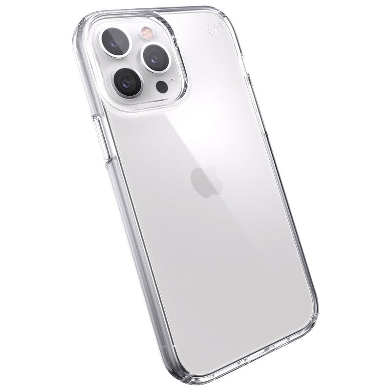 [CLEARANCE] Speck Presidio Perfect-Clear iP-13 Pro Max Transparent Phone Case with Raised Bezel, Shock-Proof Barrier Technology and Microban Anti-Microbial Protection | 141737-5085