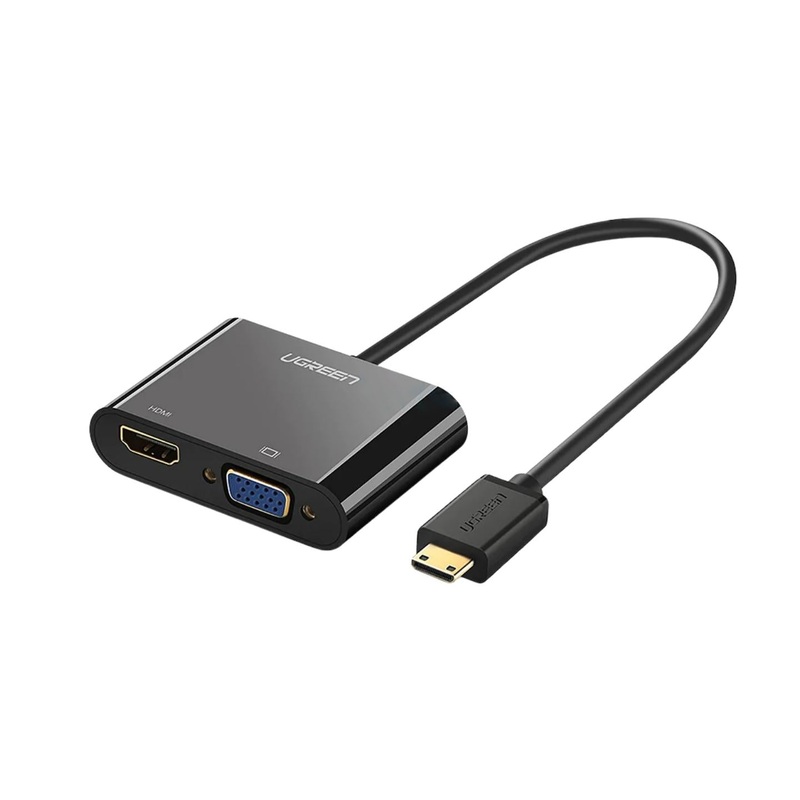 [CLEARANCE] UGREEN 4K 30Hz HDMI Male to VGA, HDMI, 3.5mm AUX Jack Converter for Audio-Video Synchronization | 40744