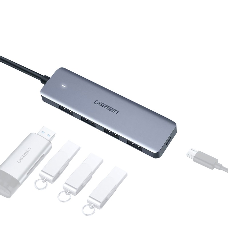 [CLEARANCE] UGREEN USB 3.0 4-Port Hub with USB-C Power Supply, 5Gbps Transfer Speed, OTG Function | 70336