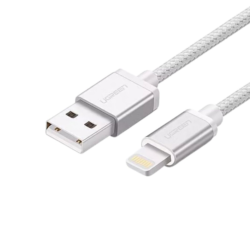 [CLEARANCE] UGREEN USB-A Male to Lightning Male 480Mbps Data Syncing & Charging Cable with Aluminum Braided Case for Smartphones & Tablets (2M) | 6016
