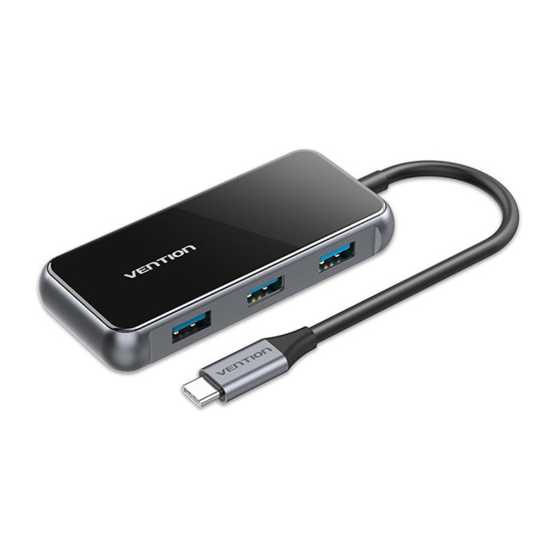 [CLEARANCE] Vention 5-In-1 USB-C Hub to USB 3.0 5Gbps Fast Charging Port Power Delivery PD Nickel-Plated Adapter Dock for Desktop, Laptop, Printer | TFDHB