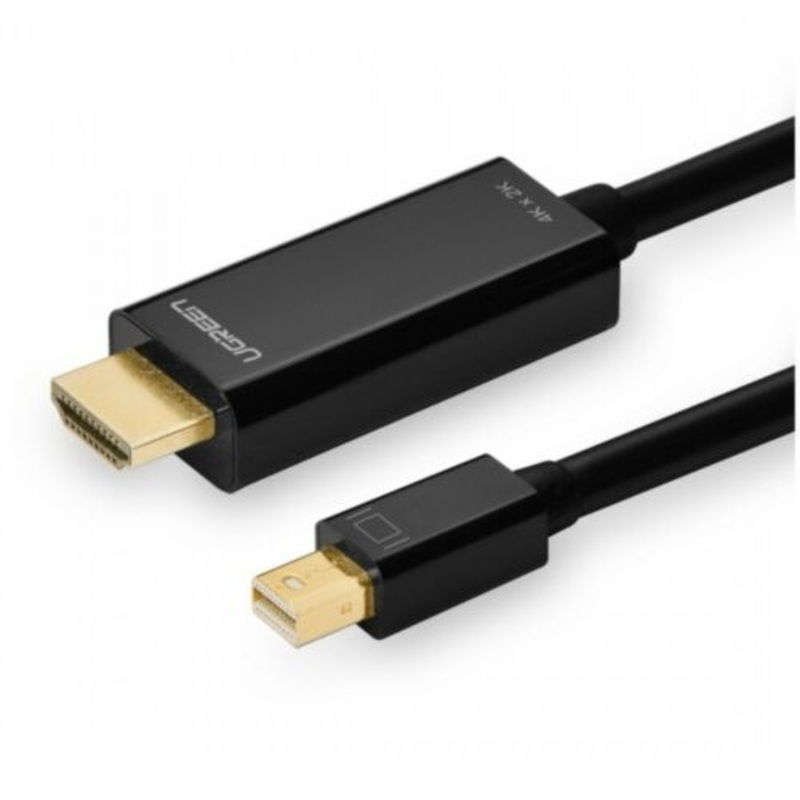 UGREEN 1080P 4K Mini DisplayPort DP Male to HDMI Gold Plated Adapter Cable for HDTV, PC, Laptop, Projectors (3M) | 10455