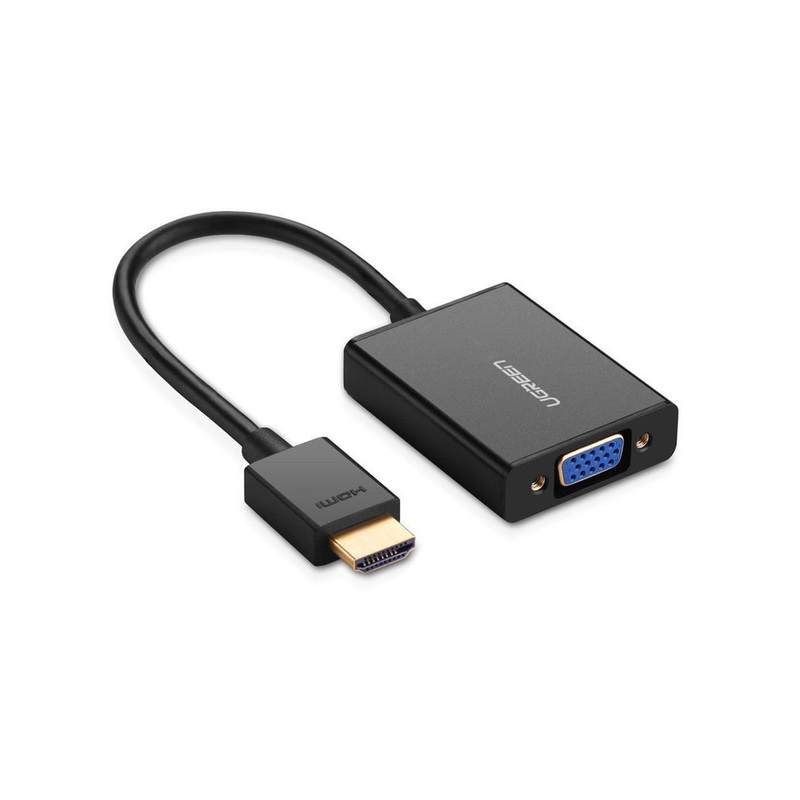 UGREEN 1080P 60Hz HDMI to VGA Adapter Converter with Audio and Micro USB Port for TV, PC, Laptops, Projectors | 40233