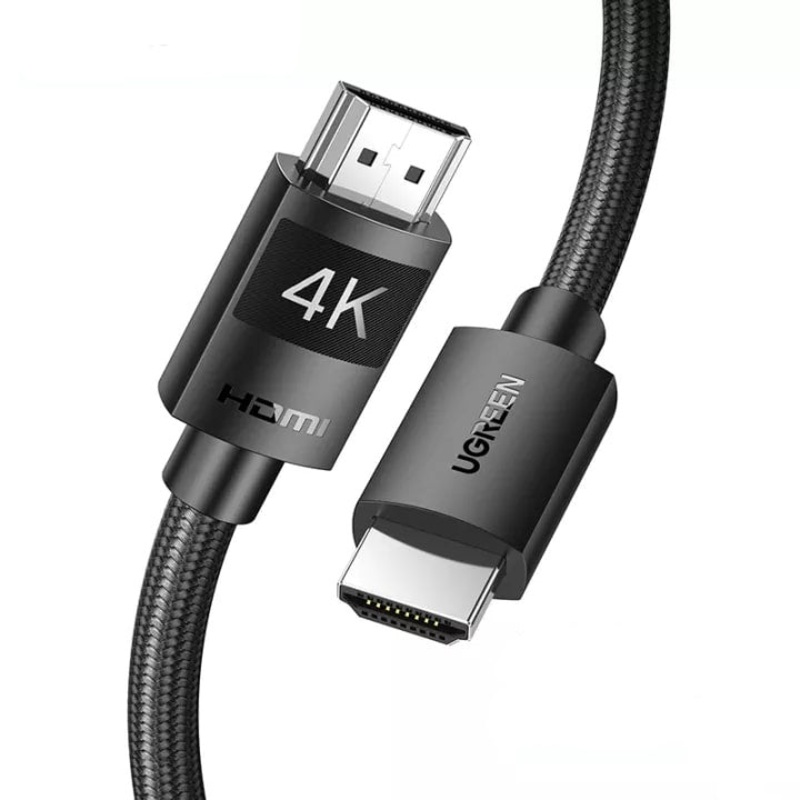 UGREEN 4K UHD 60Hz HDMI Male to Male Nylon Braided Cable with 18Gbps Transfer Rate for PC, Laptop, Computers and Home Theater Video (5M) | 40103