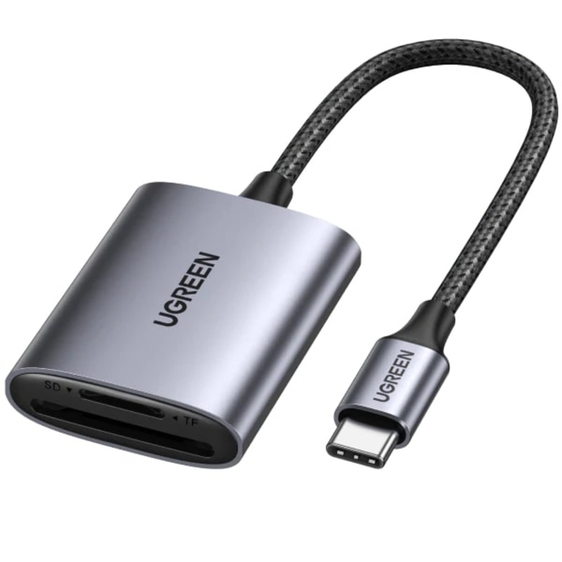 UGREEN CM401 microSD SD OTG Card Reader with USB-C 3.0 Interface 5Gbps File Transfer Speed for PC Laptop Computer and Smartphones | 80888