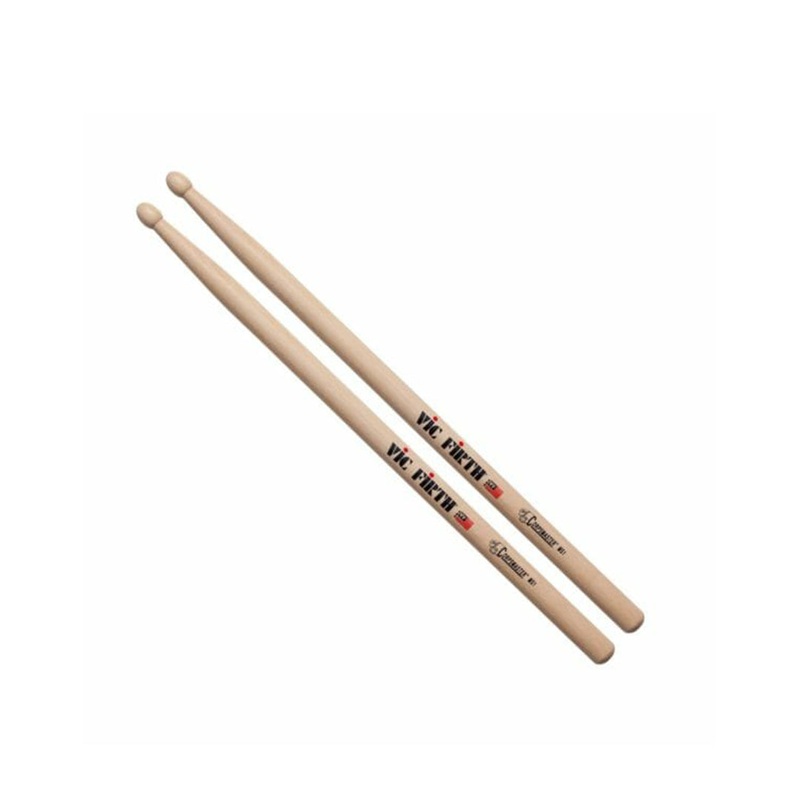 Vic Firth MS1 Corpsmaster Marching Snare Sticks Full Oval Tip and Short Taper for Drums and Cymbals