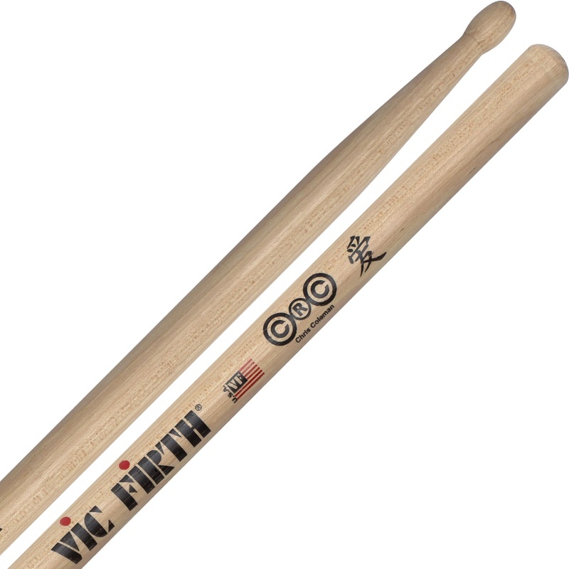 Vic Firth SCOL Chris Coleman Signature Lacquer Hickory Oval Tip Drumsticks with Short Taper for Drums and Cymbals