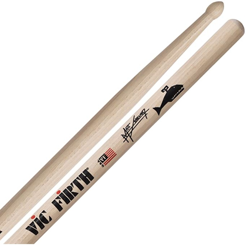 Vic Firth SGRE Matt Greiner Signature Hickory Taj Mahal Tip Drumsticks with Long Taper for Drums and Cymbals