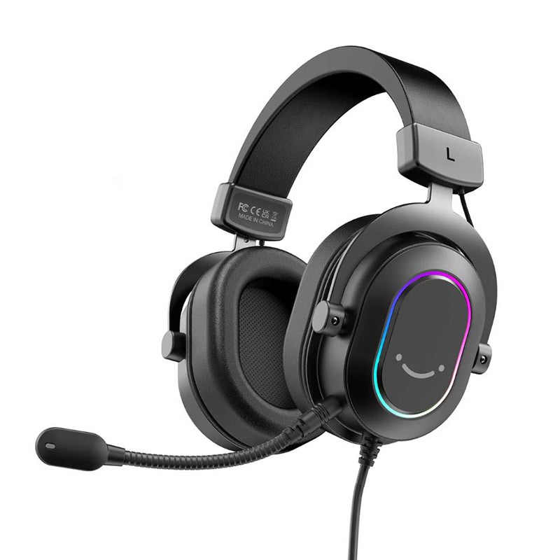 [CLEARANCE] Fifine H6 USB Dynamic RGB Gaming Headphone with Detachable Microphone, 24-Bit 7.1 Surround Sound and EQ Modes