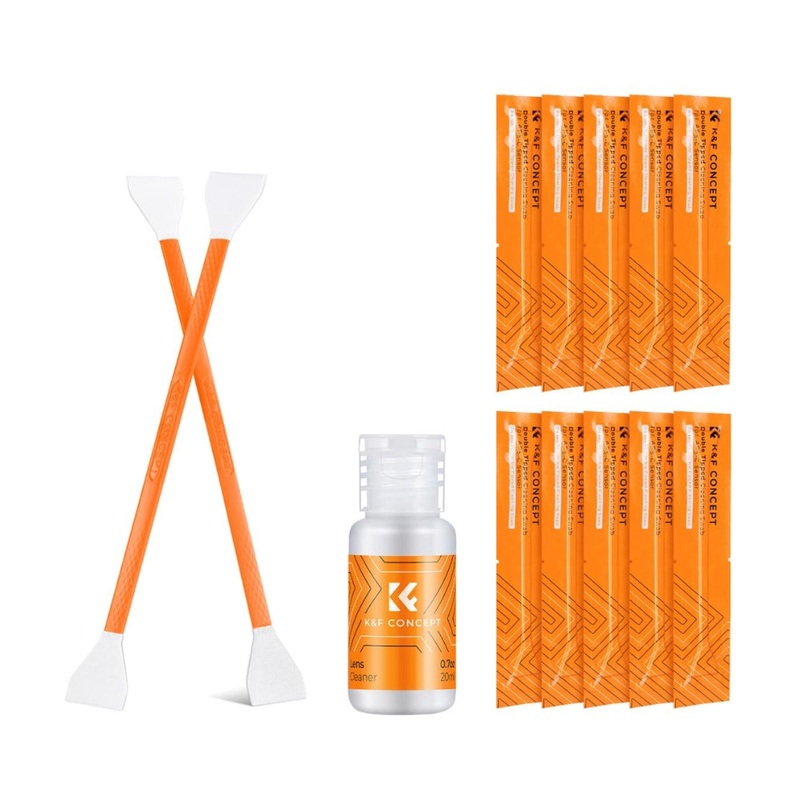 [CLEARANCE] K&F Concept 2-in-1 Cleaning Cloth Stick Set with 20ml Cleaning Solution for APS-C Camera (16mm) | SKU-1964