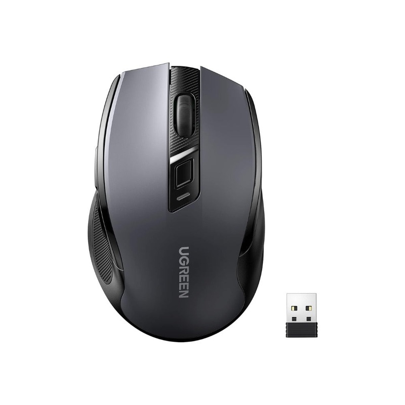 [CLEARANCE] UGREEN 2.4G Wireless Mouse Quiet Silent Click with Max 15m Operational Range, Ergonomic Design with 6 Buttons, Up to 4000 DPI, USB Receiver Dongle for Laptop, PC Desktop Computer Windows 7/8.1/10/11, macOS, Linux, Chrome OS