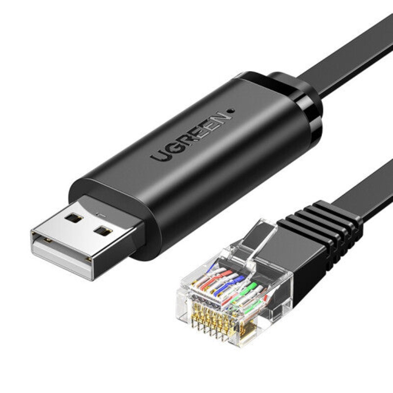 [CLEARANCE] UGREEN RJ45 Ethernet LAN to USB 2.0 Type-A Networking Console Cable for PC Laptop and Network Routers and Switches (3M) | 60813