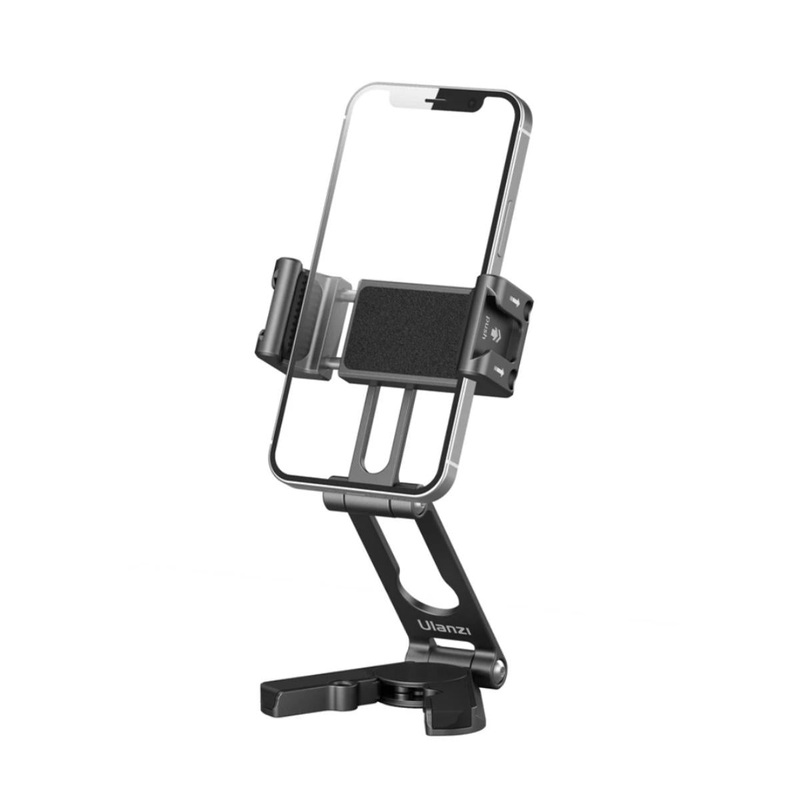 [CLEARANCE] Ulanzi HP004 Crab Tripod Foldable Smartphone Stand with 2 Cold Shoes, Acra Slot, 360 Degree Rotatable, Mic & Fill Light Mount