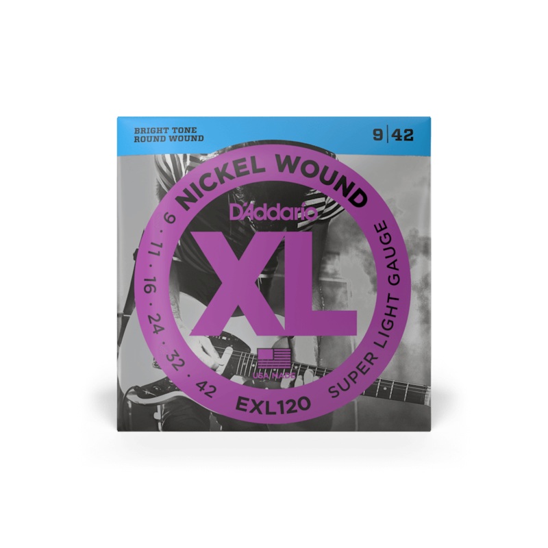D’Addario XL Carbon Steel 09-40 Super Light Electric Guitar Strings Set with Nickel Plating (Balanced Tension set Available) | EXL-120 EXL120BT