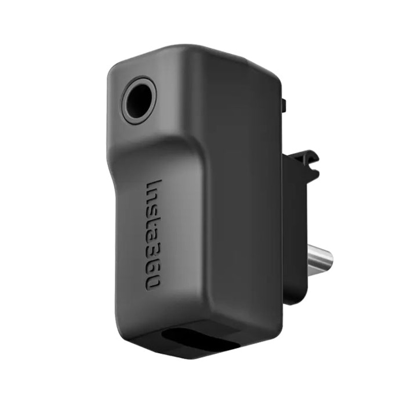 Insta360 X3 Portable Microphone Adapter Mic Extension with Male USB Type-C and 3.5mm Audio Port for X3 Action Camera | CINSBAQ/A
