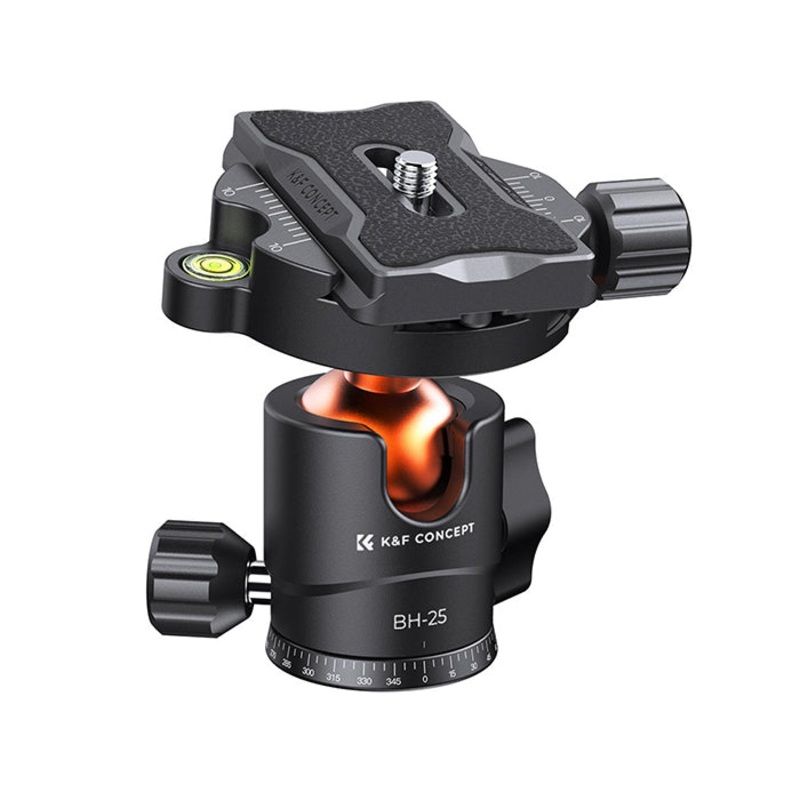 K&F Concept KF31-029V3 Camera Tripod Ball Head with 1/4 Inch Quick Release Plate 360 Degree for Camera, Tripod , Monopod