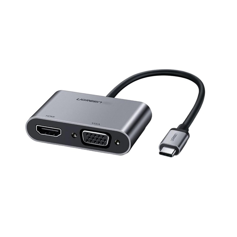 UGREEN 4K 30Hz USB-C to HDMI, VGA, USB 3.0 Adapter Converter with Type-C Port Power Delivery PD Protocol for Laptops, Monitors, Projectors | 50505