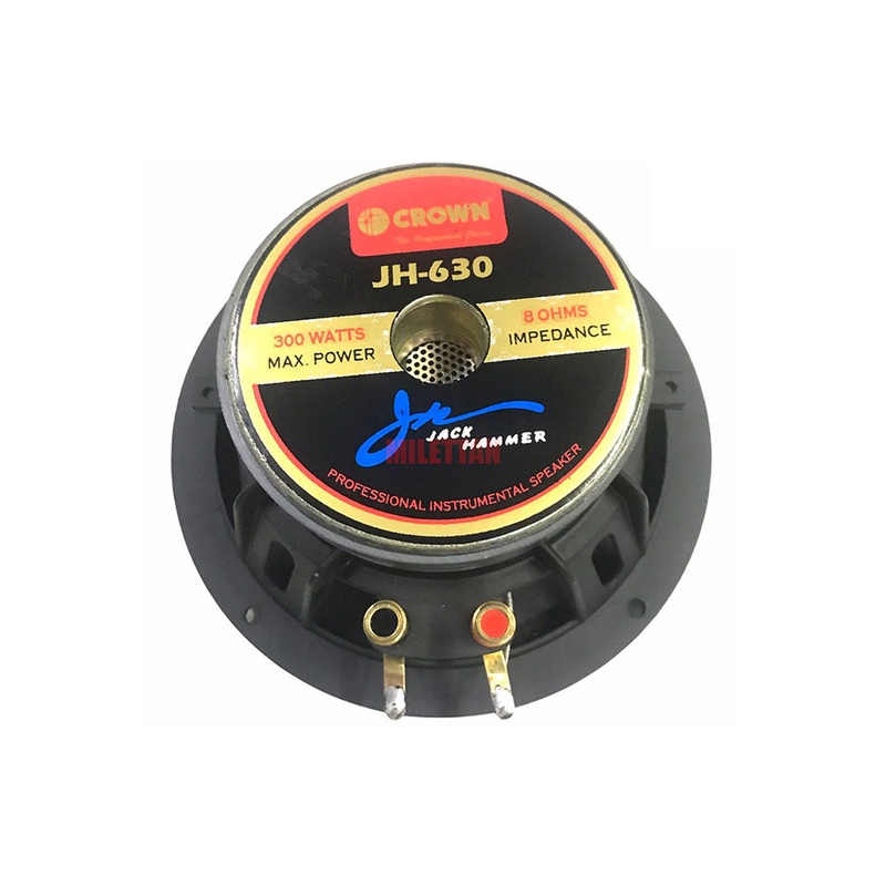 Crown 300W 6 Jack Hammer Series Professional Instrumental High Power Speaker with Aluminum Die-Cast Casing, Max 8 Ohms Impedance, 35.5 Voice Coil, 100Hz-15Khz Frequency Response & 107 dB Sensitivity Level | JH-630