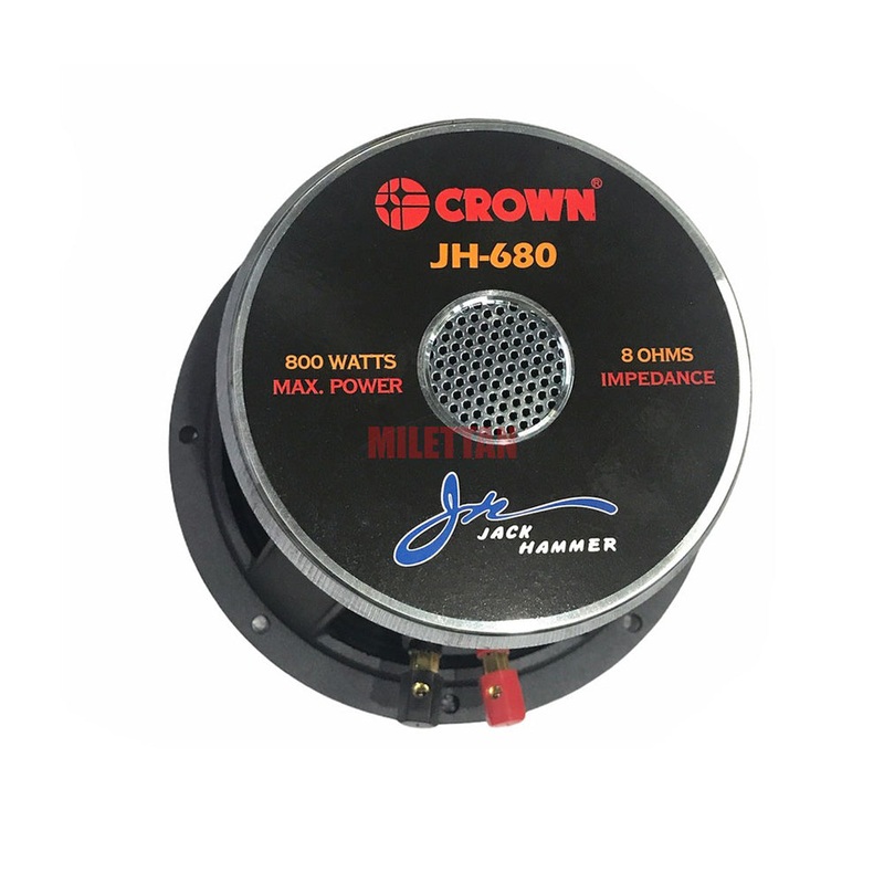 Crown 800W 6 Jack Hammer Series Professional Instrumental High Power Speaker with Aluminum Die-Cast Casing, Max 8 Ohms Impedance, 50 Voice Coil, 50Hz-18kHz Frequency Response & 113dB Sensitivity Level