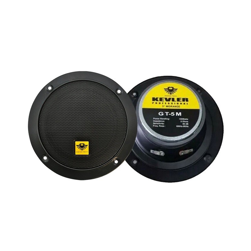 KEVLER GT-5M 150W Speaker Driver with 5 Cone Midrange, 8 Ohms Impedance, 96dB Sensitivity and 600Hz-8KHz Frequency Response