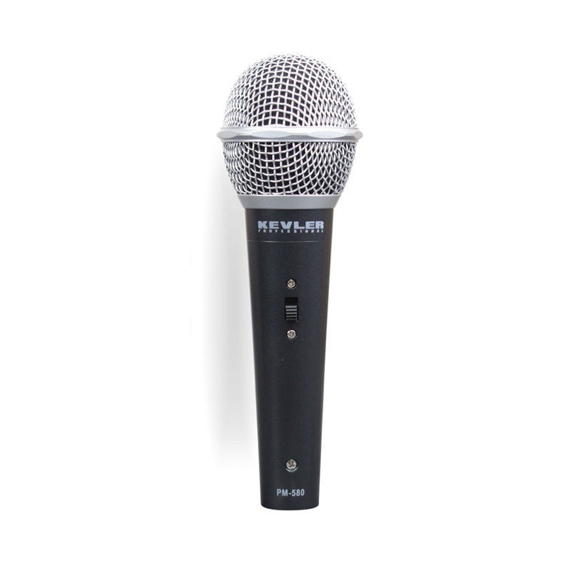 KEVLER PM-580 Professional Dynamic Karaoke Wired Microphone with 5-Meters Cable with 10Watts and 4 Ohms Impedance
