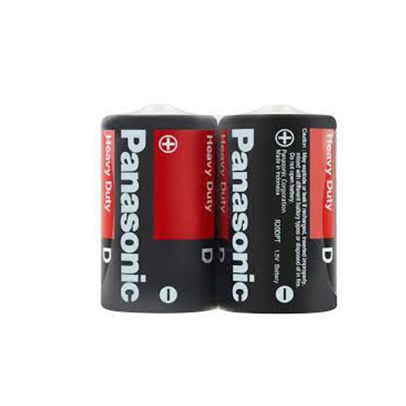 Panasonic 2 Pack Size D Heavy Duty Manganese Battery 1.5V – Red | R20DPT/2S