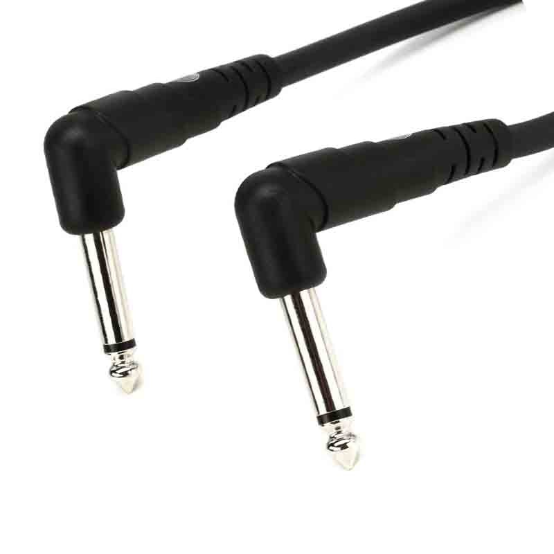 Planet Waves Classic Series TS 1/4 Right Angle Male to Male Patch Cable Cord for (1Ft, 3Ft) Pedalboard Effects and Stompboxes | PW-CGTPRA