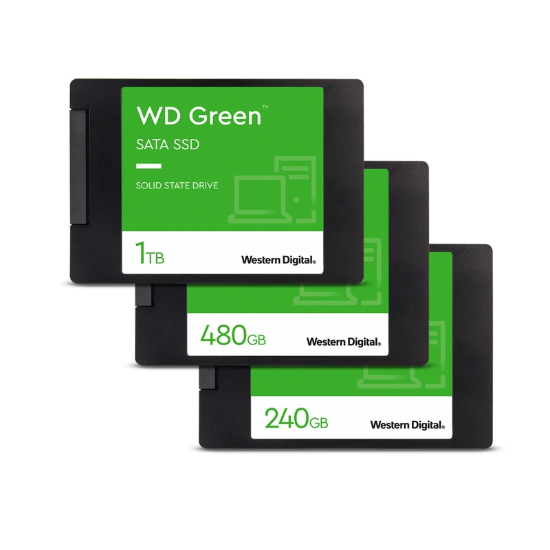 Western Digital WD Green 2.5 240GB 480GB 1TB SATA III SSD Solid State Drive Storage with 545MB/s Max Sequential Read Performance for PC Computer and Laptop WDS240G3G0A WDS480G3G0A WDS100T3G0A