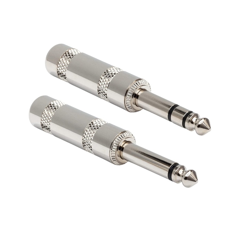 [CLEARANCE] Hosa PLG-025 PLG-025S 1/4-Inch TS/TRS Audio Mono Stereo Phone Plug Male Mount Connector for Instrument Cable and Speaker Wire