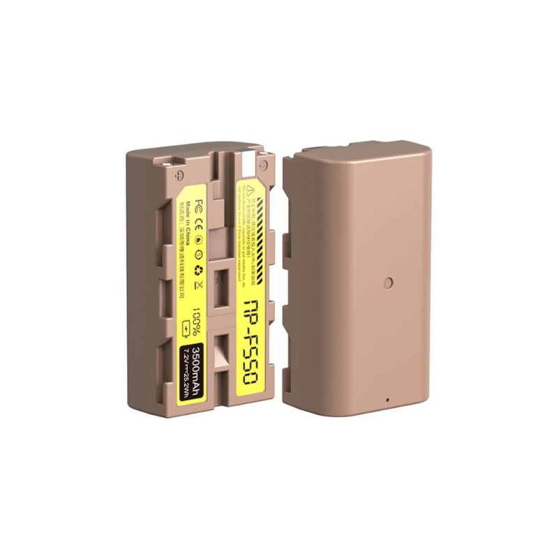 [CLEARANCE] Ulanzi NP-F550 Type 3500mAh Lithium-Ion Battery with USB Type C Charging Port, Fully Decoded, Replacement Battery for Sony NP-F550 Compatible with Selected DSLR Cameras 3283