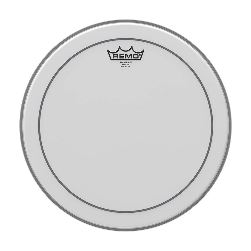 Remo Pinstripe 14 Coated Snare Drum Head with 2-Ply 7 Mylar, Midrange Tones, Low End and Increased Durability for Snare, Tom and Resonant Batter Drums PS-0114-00