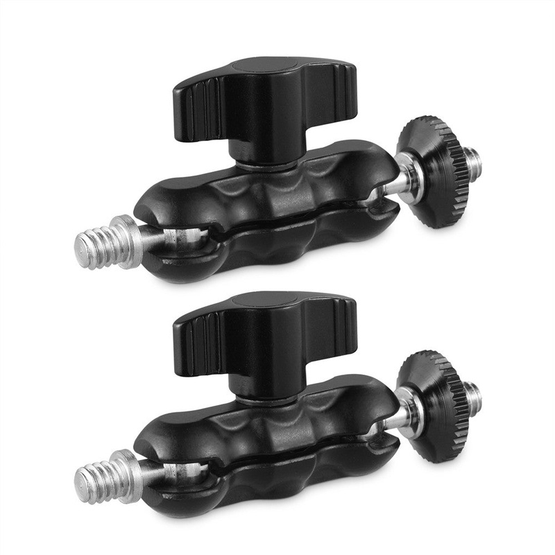 SmallRig 2pcs Universal Magic Arm with Two Rotating Ball Heads and Locking Lever, 1kg Load Capacity, 1/4-20 Mounting Screws for Mounting Camera Accessories 2158