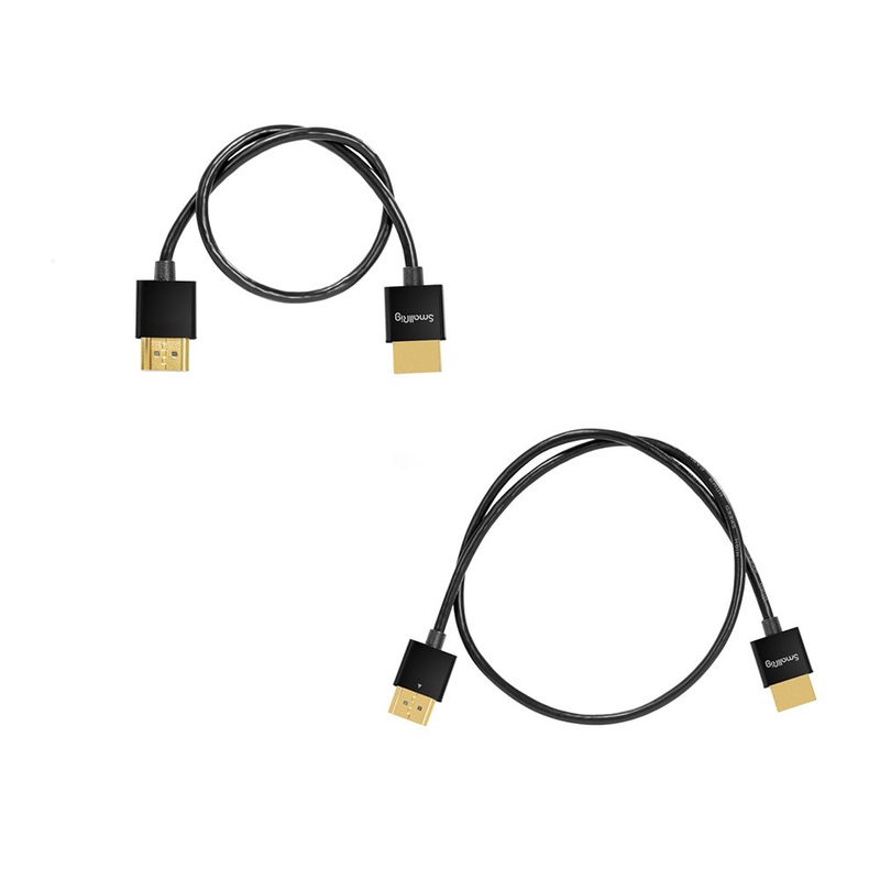 SmallRig 35cm 55cm Ultra-Slim Design Gold Plated HDMI Cable Male to Male with 4K UHD 60Hz Resolution Support and PVC Jacket for Camera Accessories | 2956 2957B